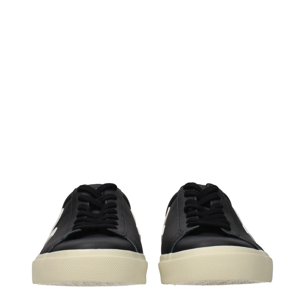 Black Leather Low Top Sneakers