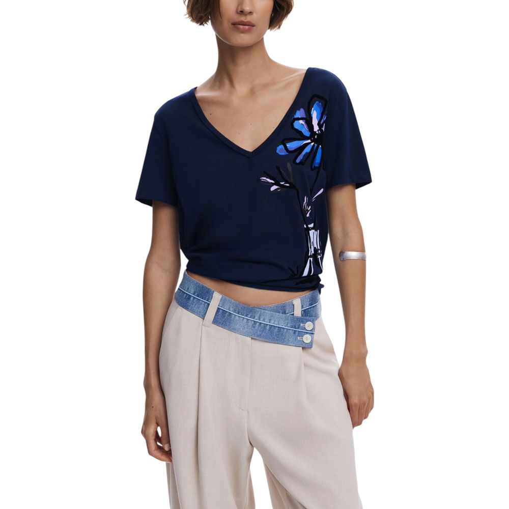 Blue Cotton T-Shirt