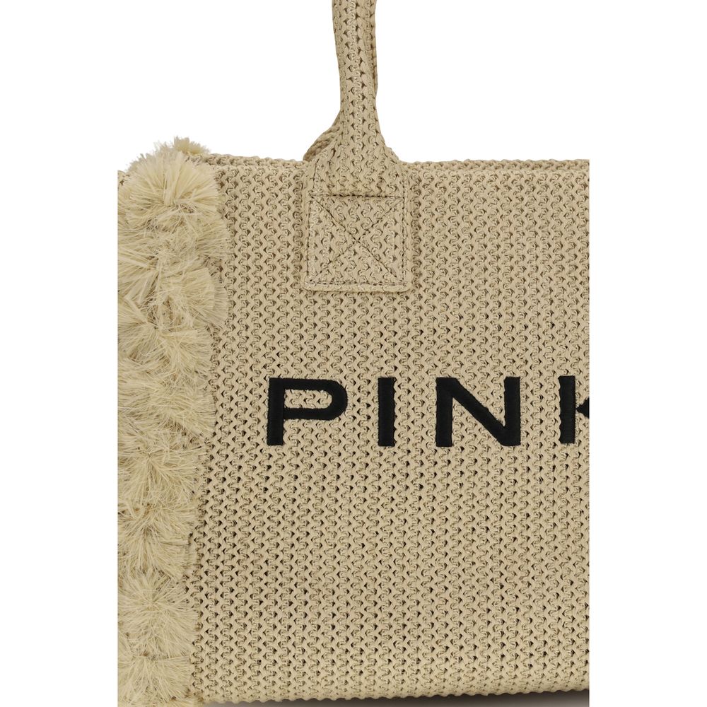 Beige Raffia Shoulder Bag