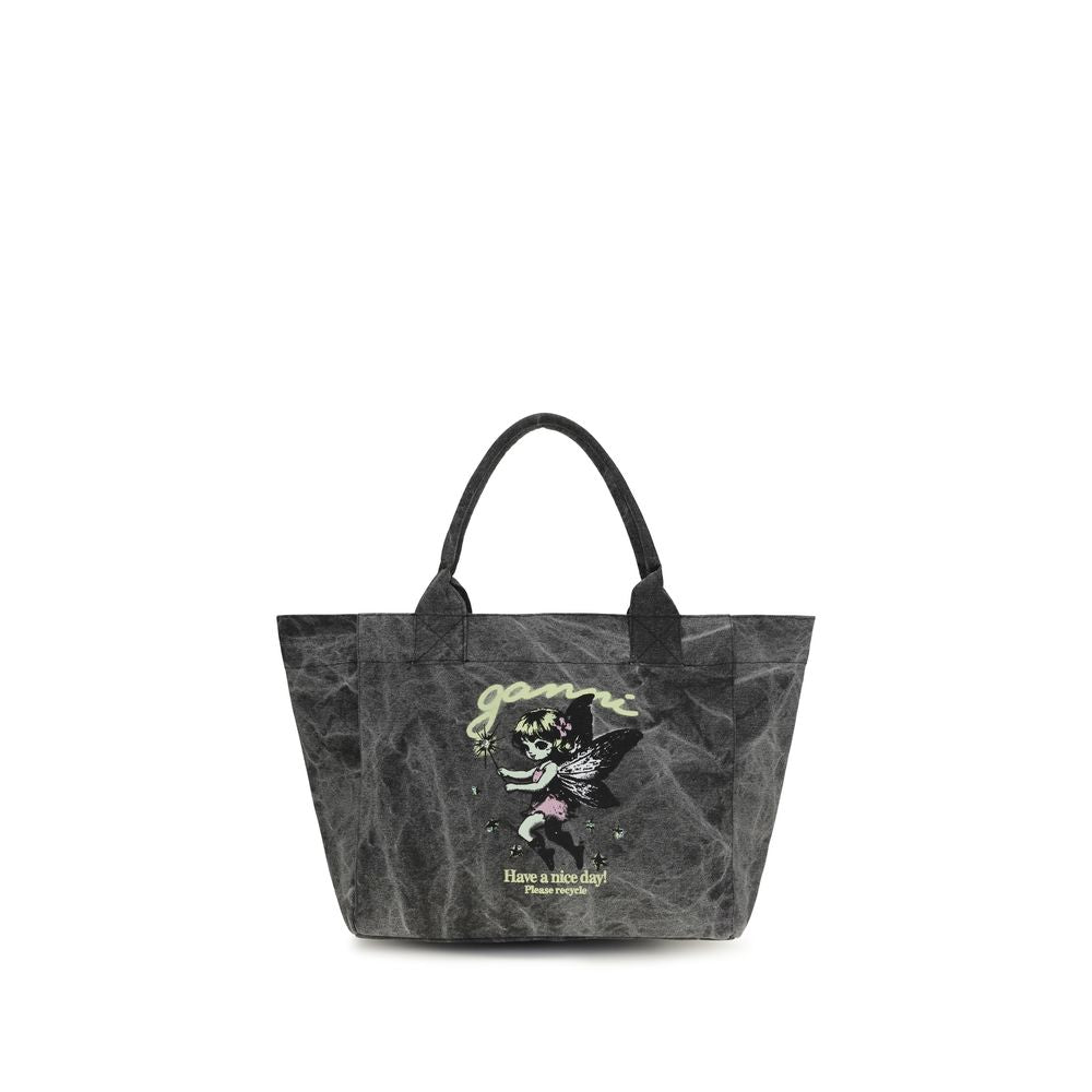 Gray Recycled Cotton Shoulder Bag