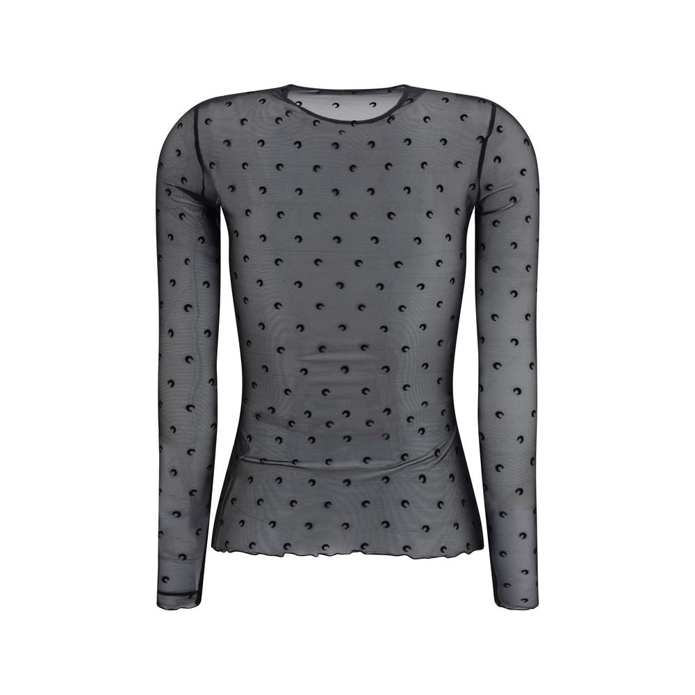 Black Polyamide Pattern Shirt