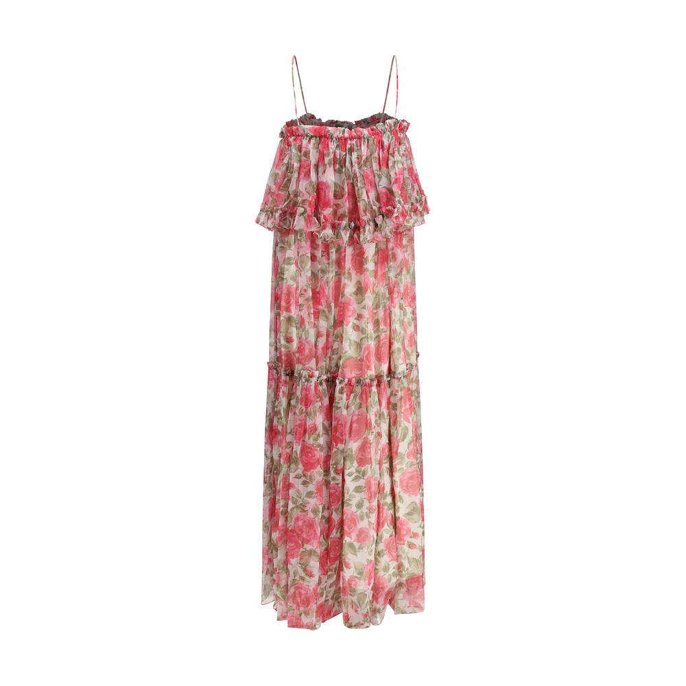 Multicolor Silk Casual Dress
