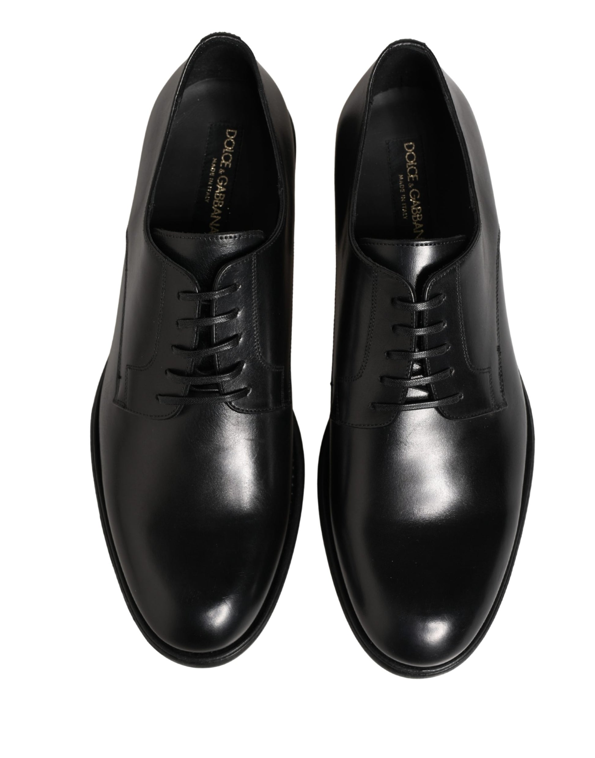 Black Calfskin Leather Derby Men Dress Shoes