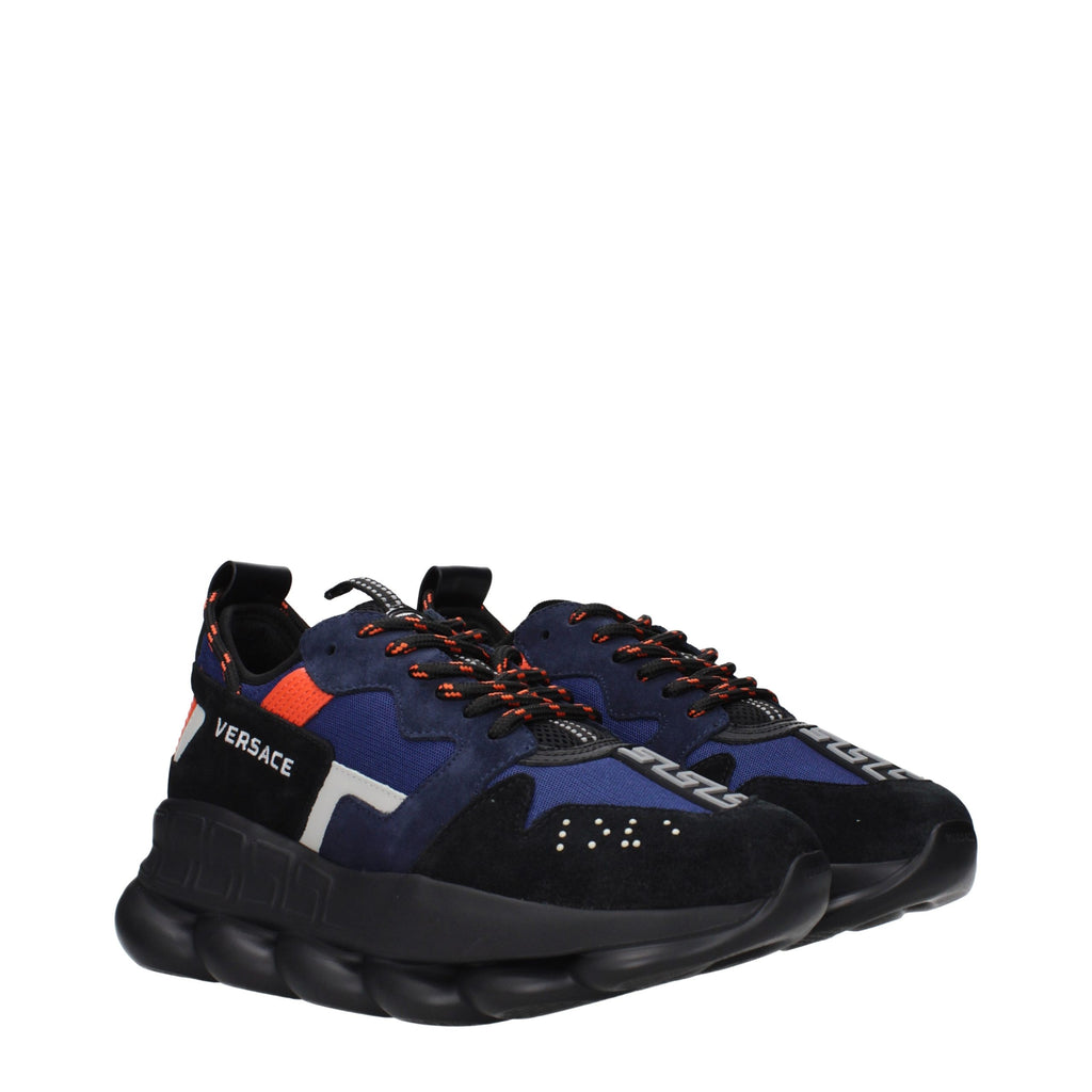 Blue Fabric Athletic Sneakers
