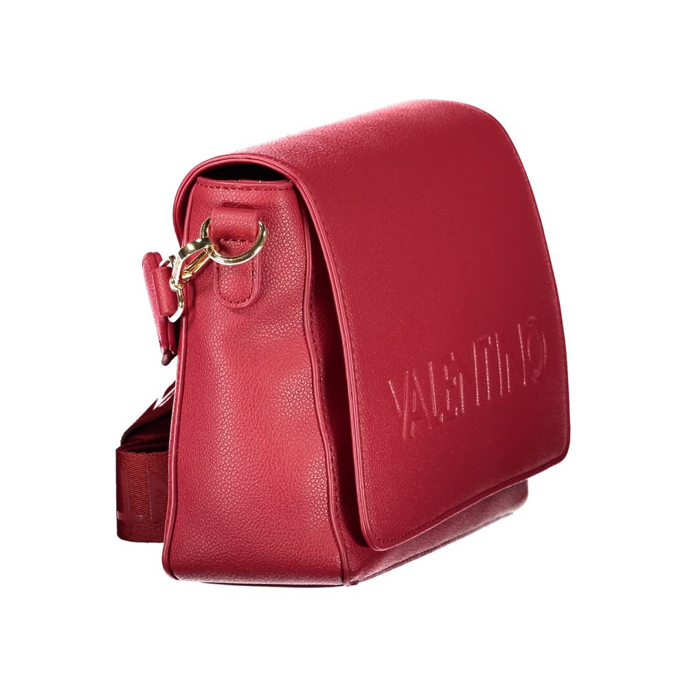 Rosso Poliuretano Donna Bag With Adjustable And Removable Strap