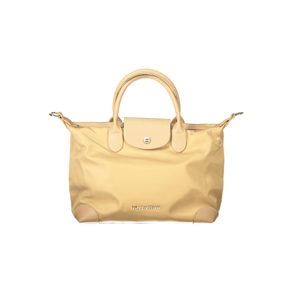 Beige Polyurethane Women's Bag