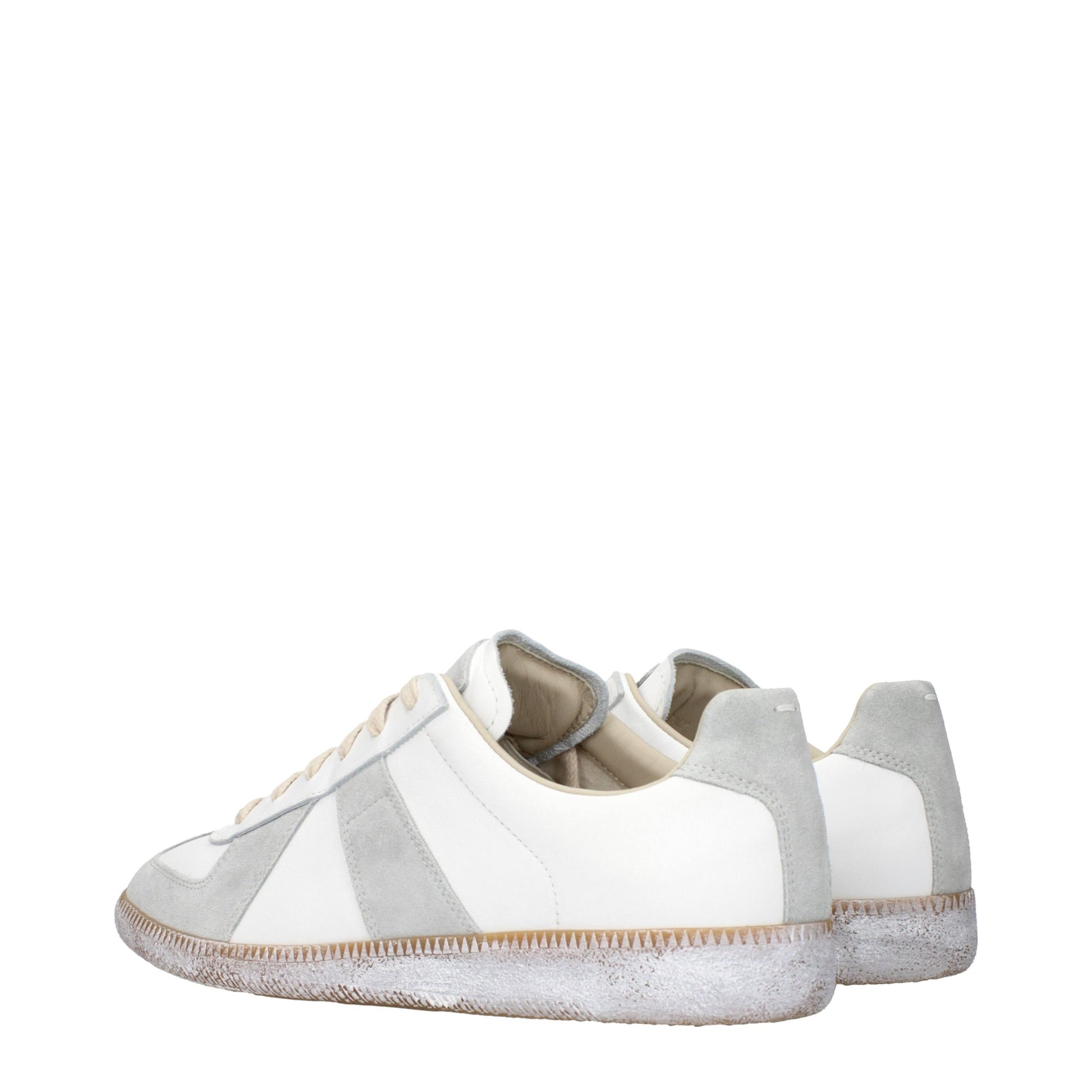 Blue Leather Athletic Sneakers