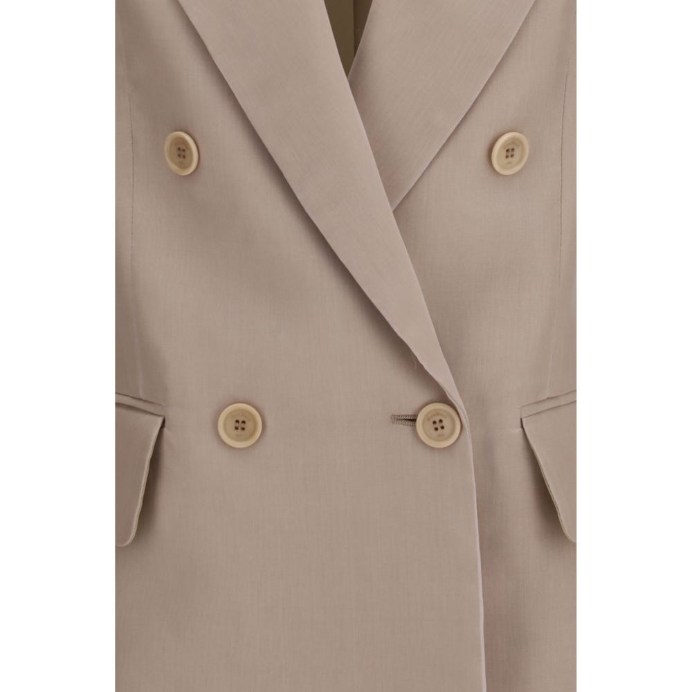 Beige Silk Clothing