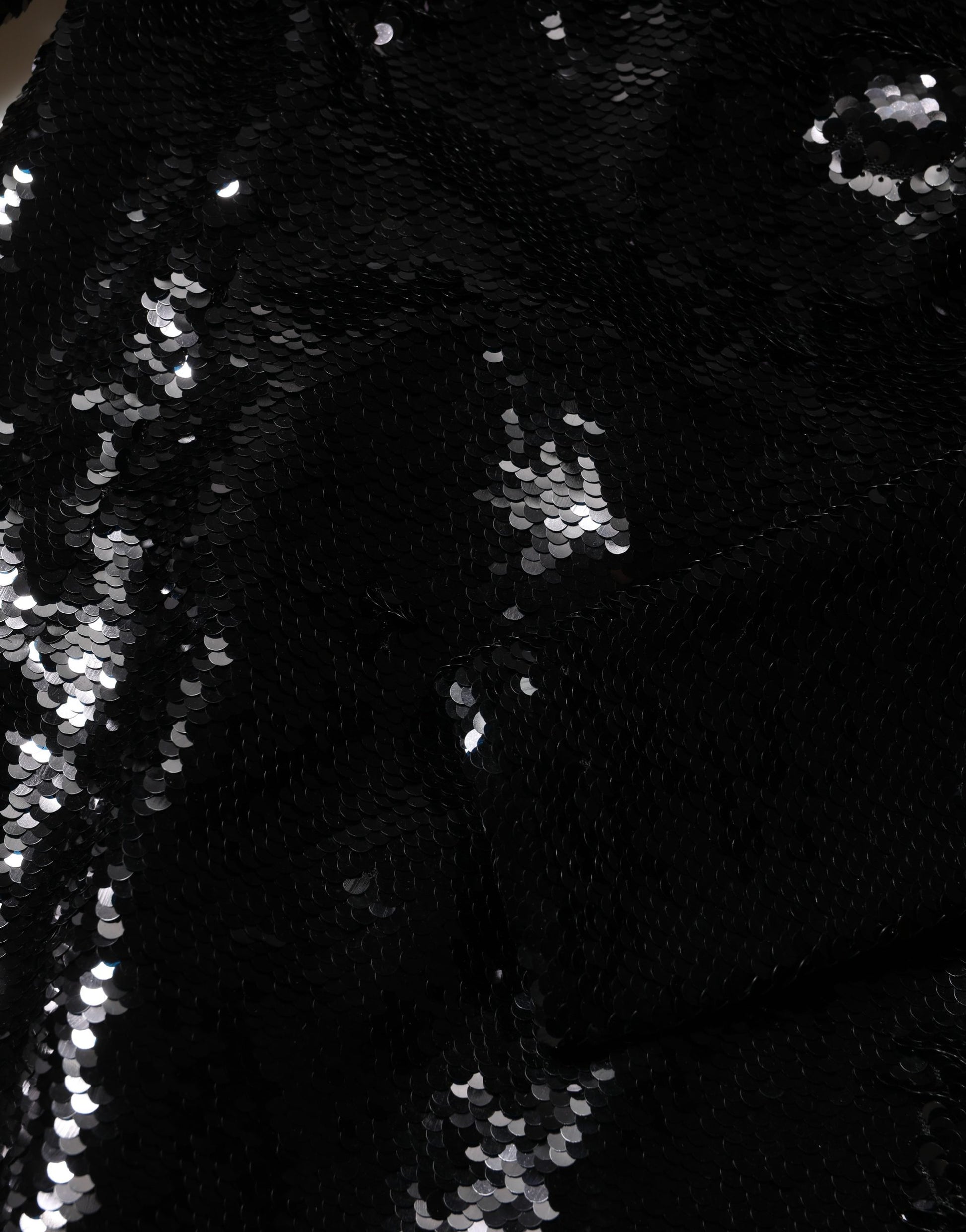 Black Bodycon Mermaid Sequinned Gown Dress