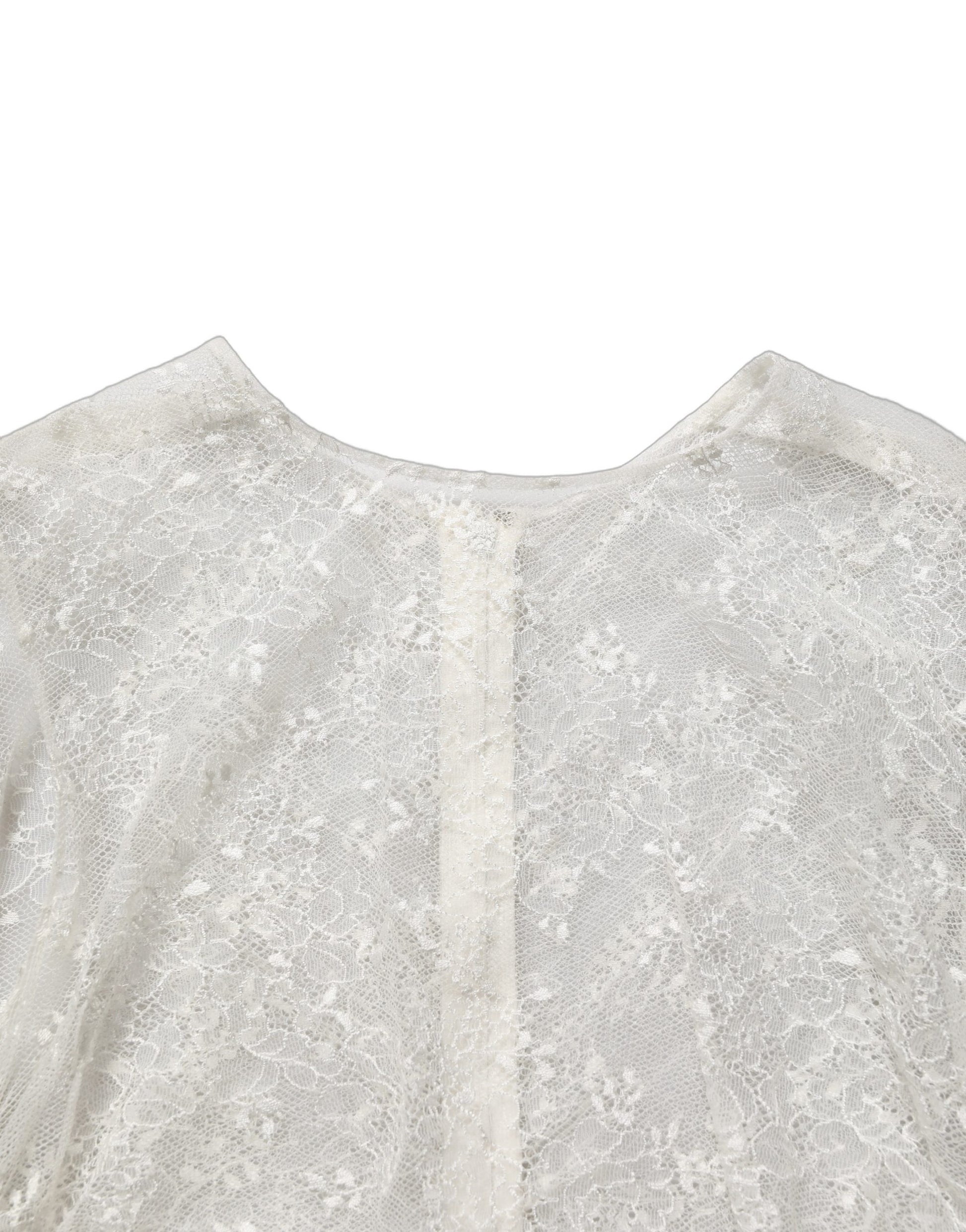 White Floral Lace Sheer Sleeveless Midi Dress