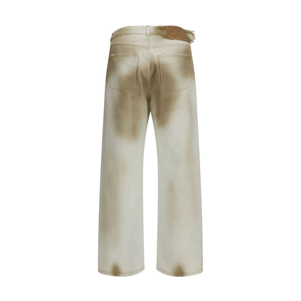 Beige Cotton Jeans Denim