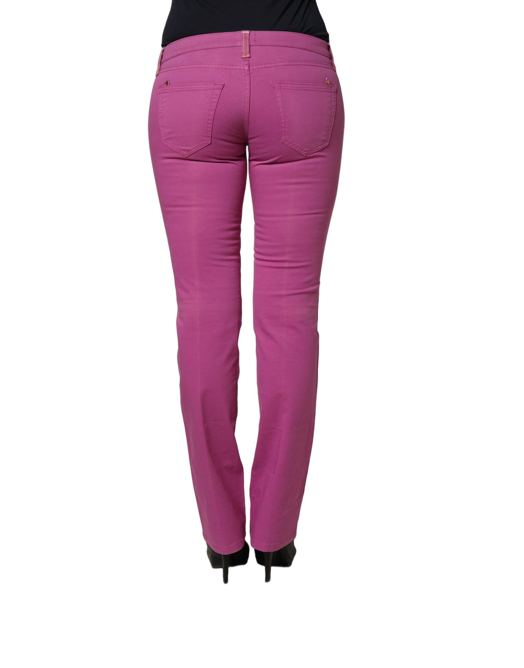 Purple Cotton Slim Fit Denim Trouser Jeans