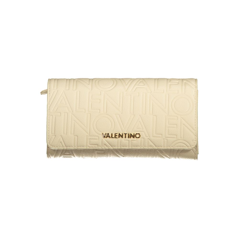 Beige Polyurethane Women's Wallet