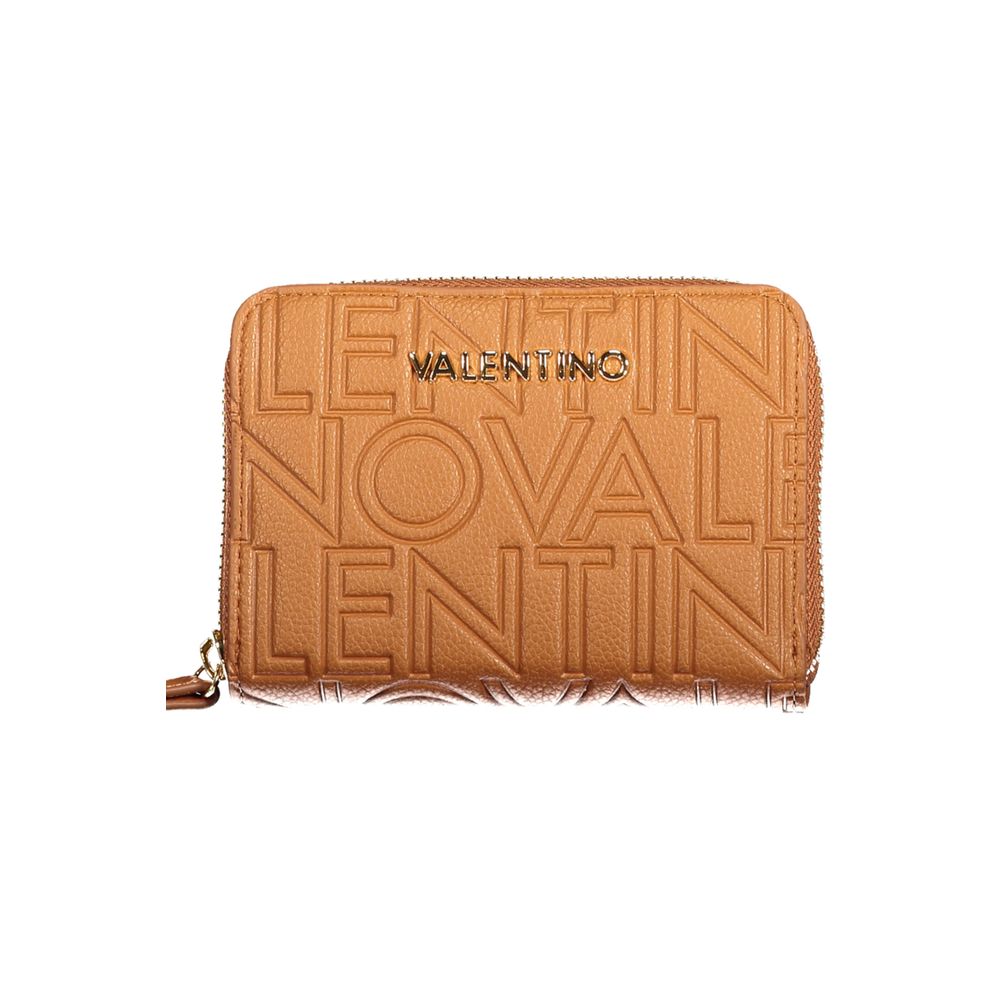 Brown Polyurethane Womens Wallet