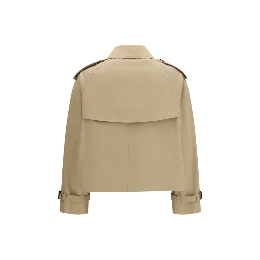 Beige Cotton Trench Coat