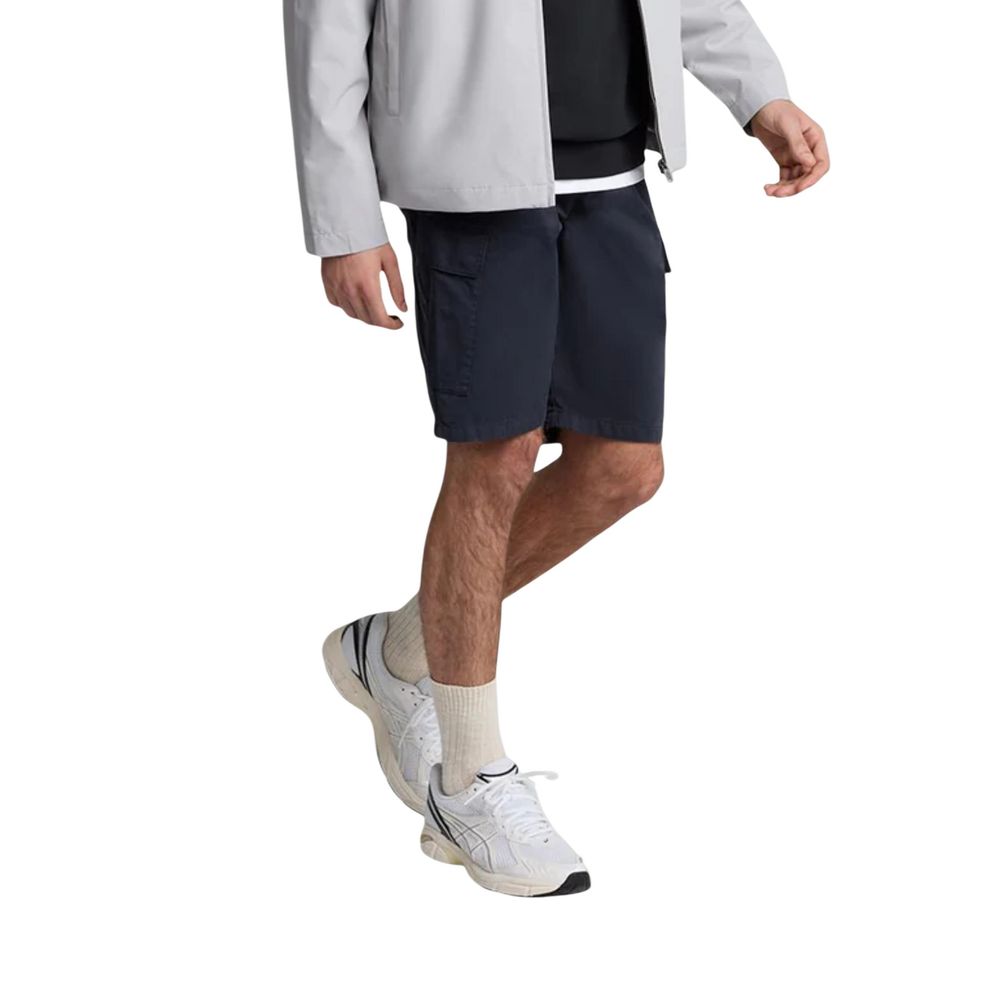 Black Cotton Bermuda Shorts