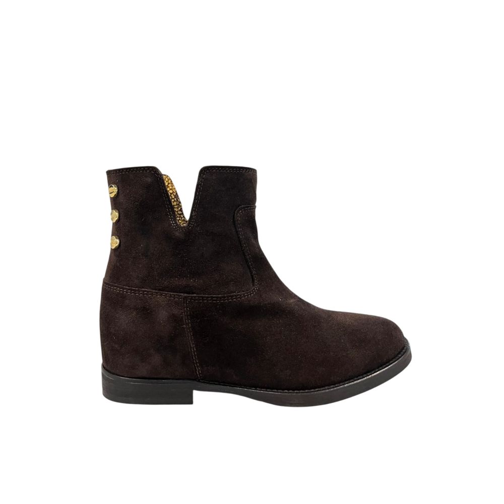 Brown Leather Women Boot