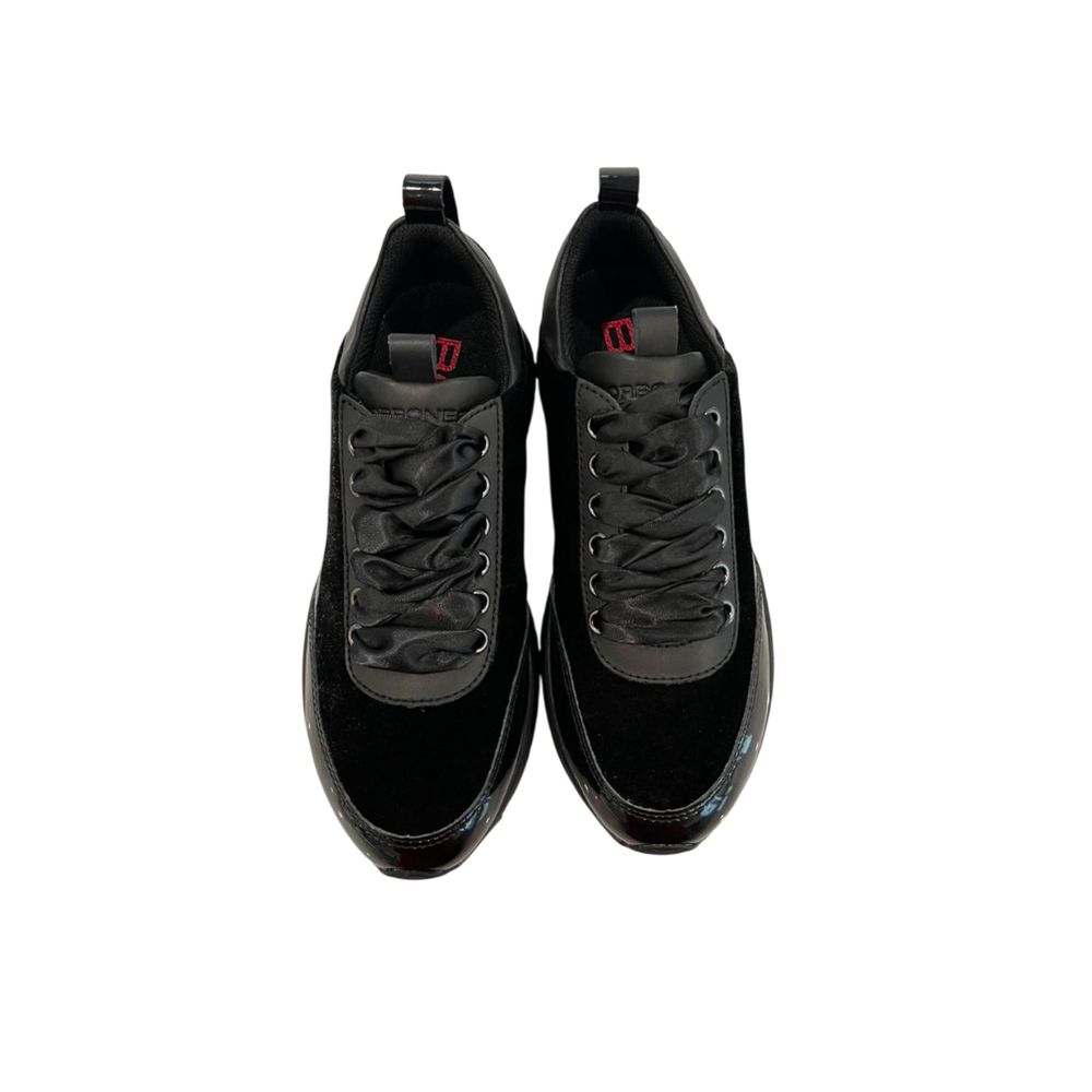 Black Fabric Women Sneaker