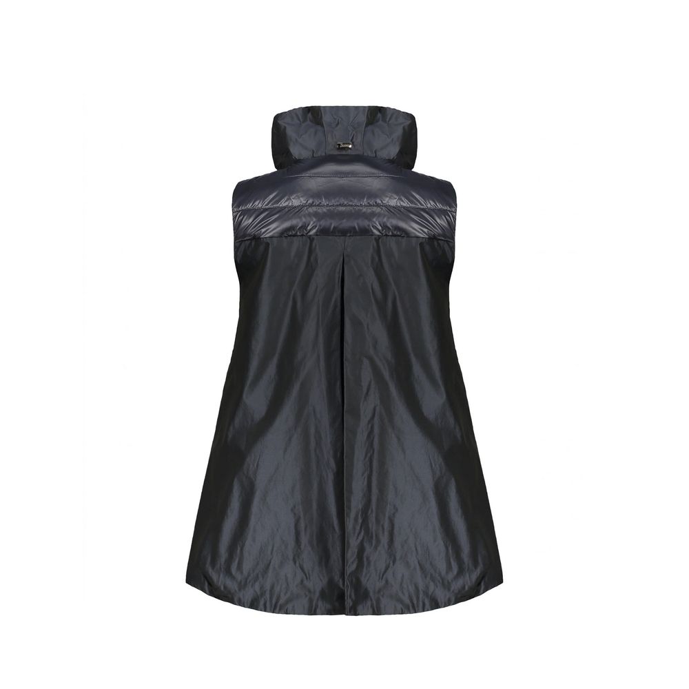 Blue Polyamide Sleveless Jacket