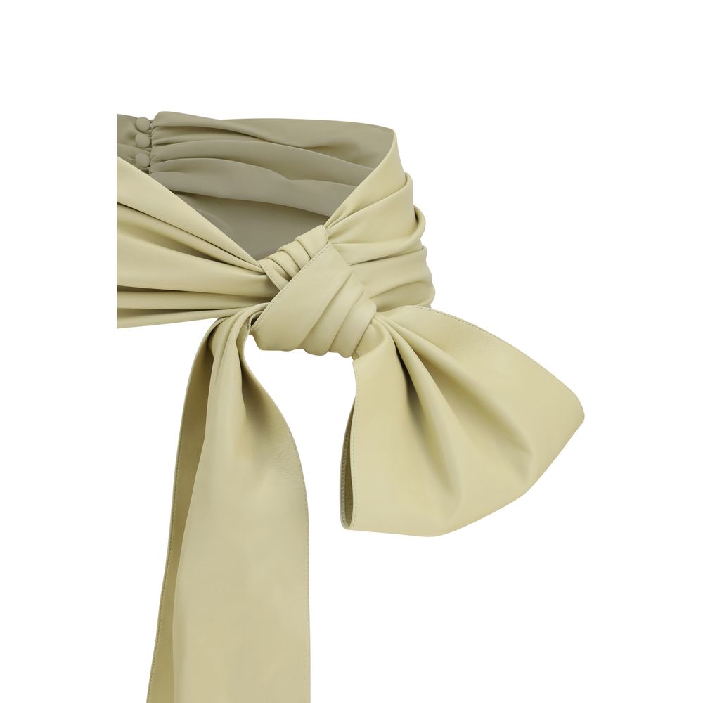 Beige Lamb Ovis Aries Aries Thin Belt