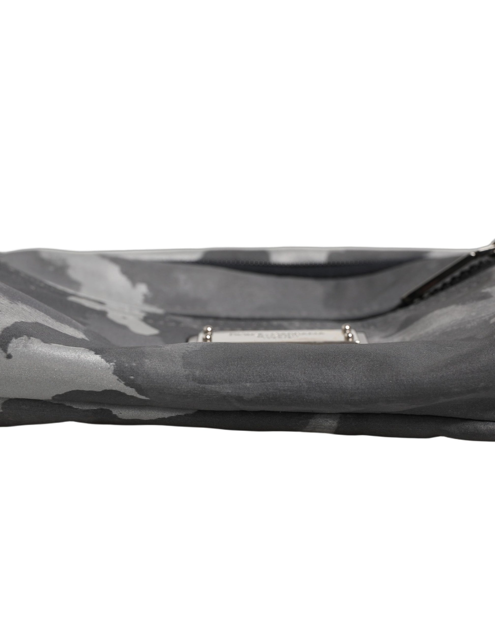 Black Nylon Brass Plate Camouflage Waist Fanny Pack Bag