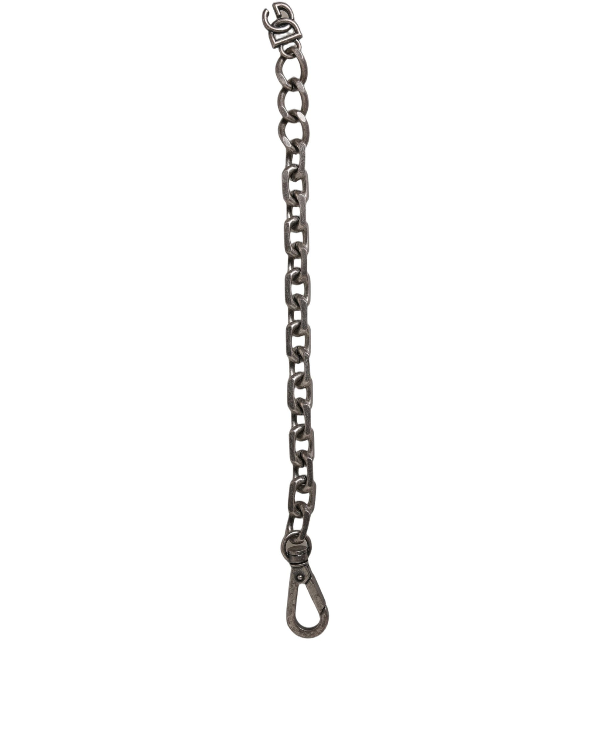 Silver Tone Heavy Chain Link Signature DG Logo Bracelet