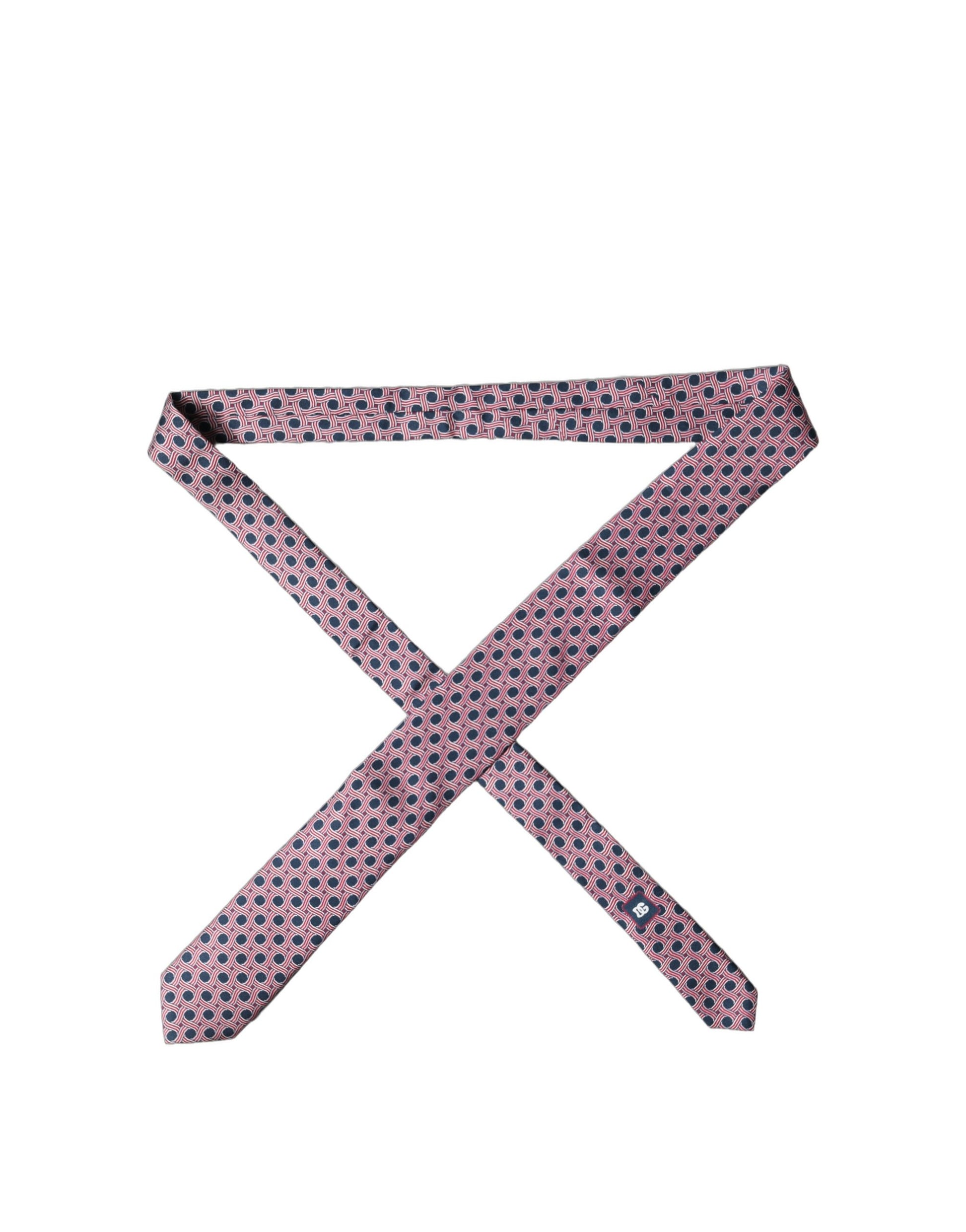 Multicolor Patterned Silk Adjustable Men Tied Necktie Tie