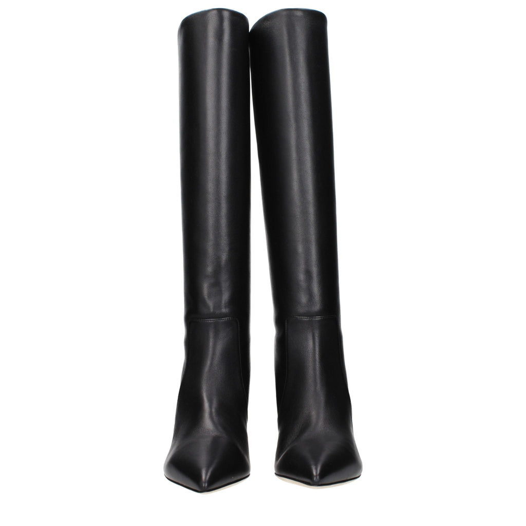 Black Leather Ankle Boots