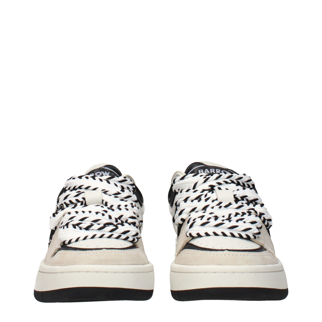 Beige Leather Sneakers