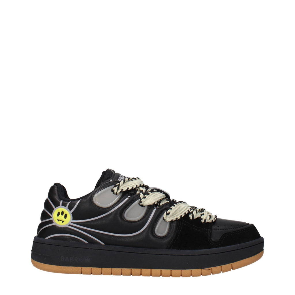 Black Leather Low Top Sneakers