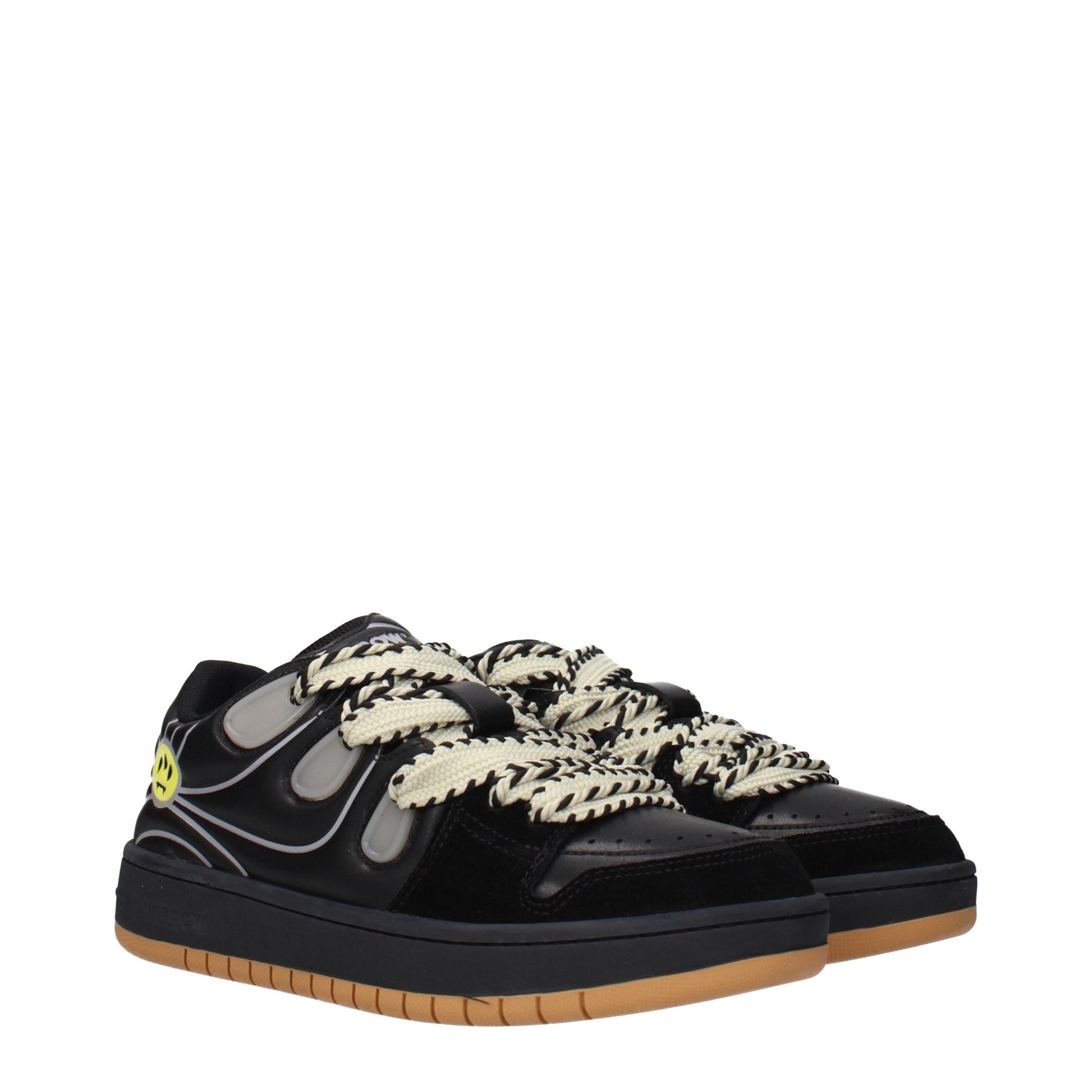 Black Leather Low Top Sneakers
