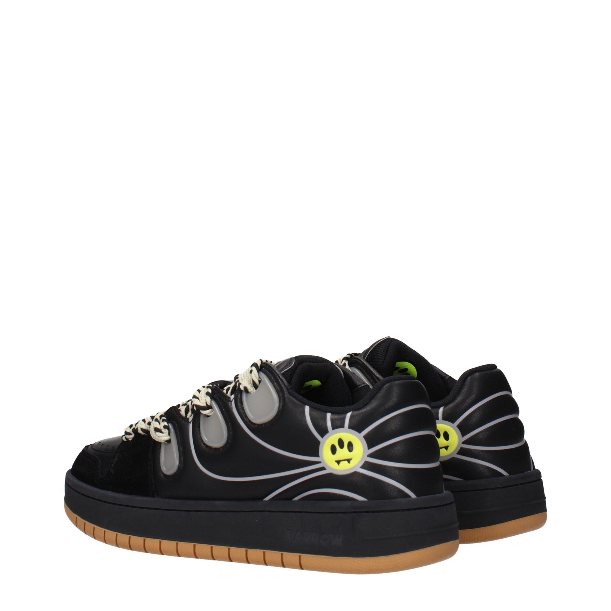 Black Leather Low Top Sneakers