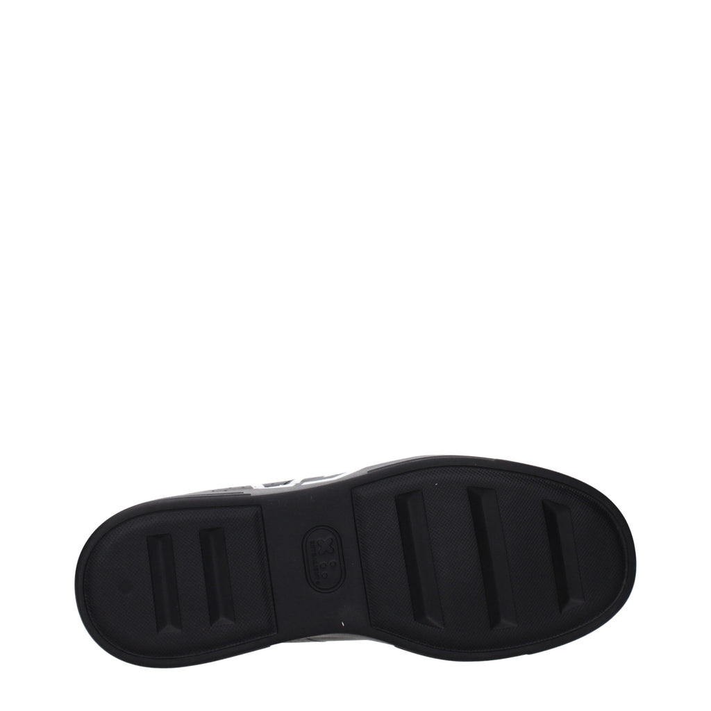 Black Leather Low Top Sneakers