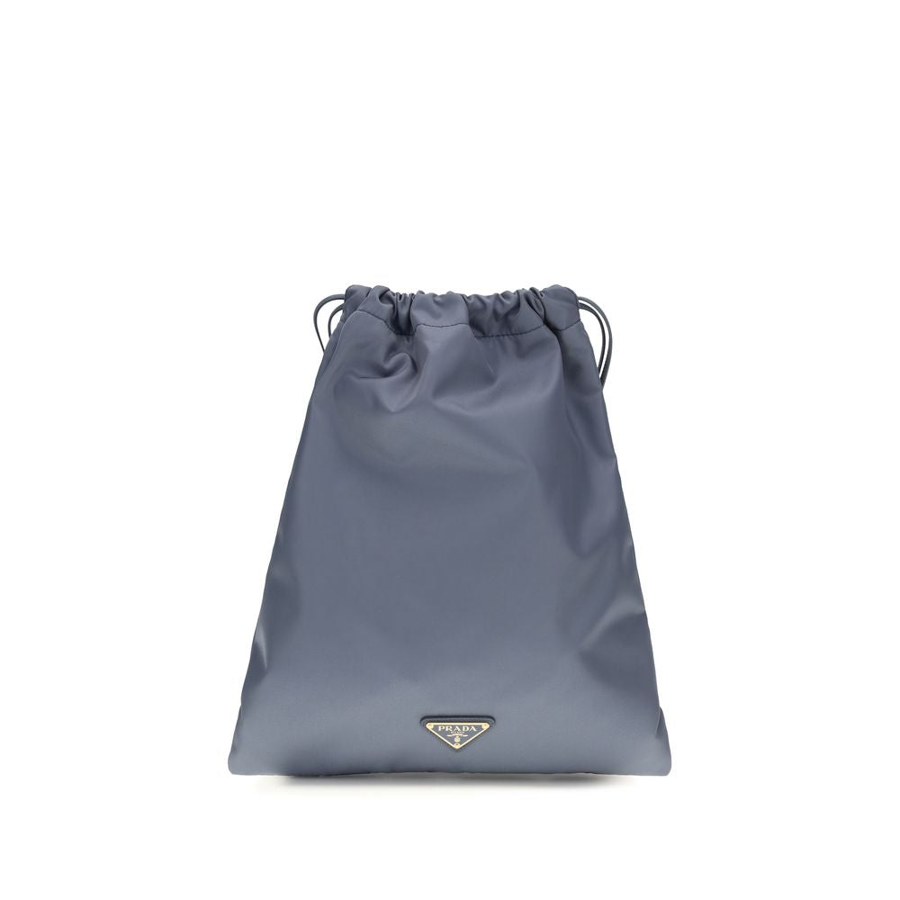 Blue Recycled Polyamide Clutch Bag