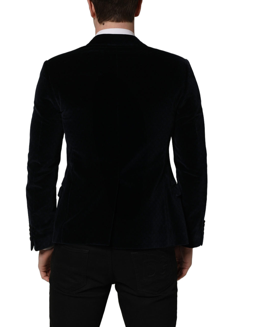 Black Cotton Single Breasted Jacket Blazer