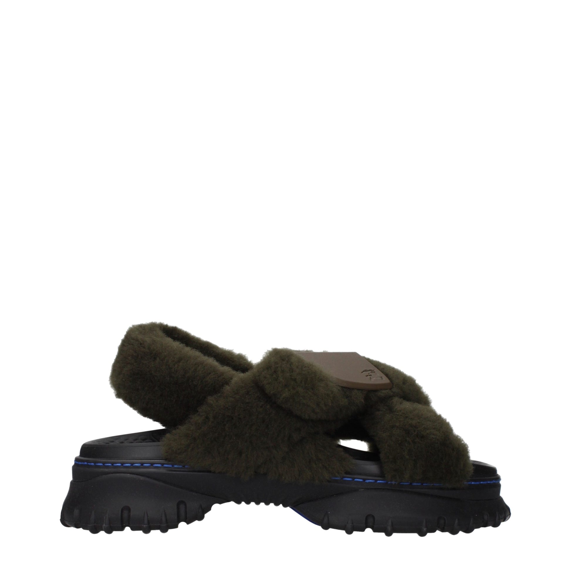Green Fur Slippers