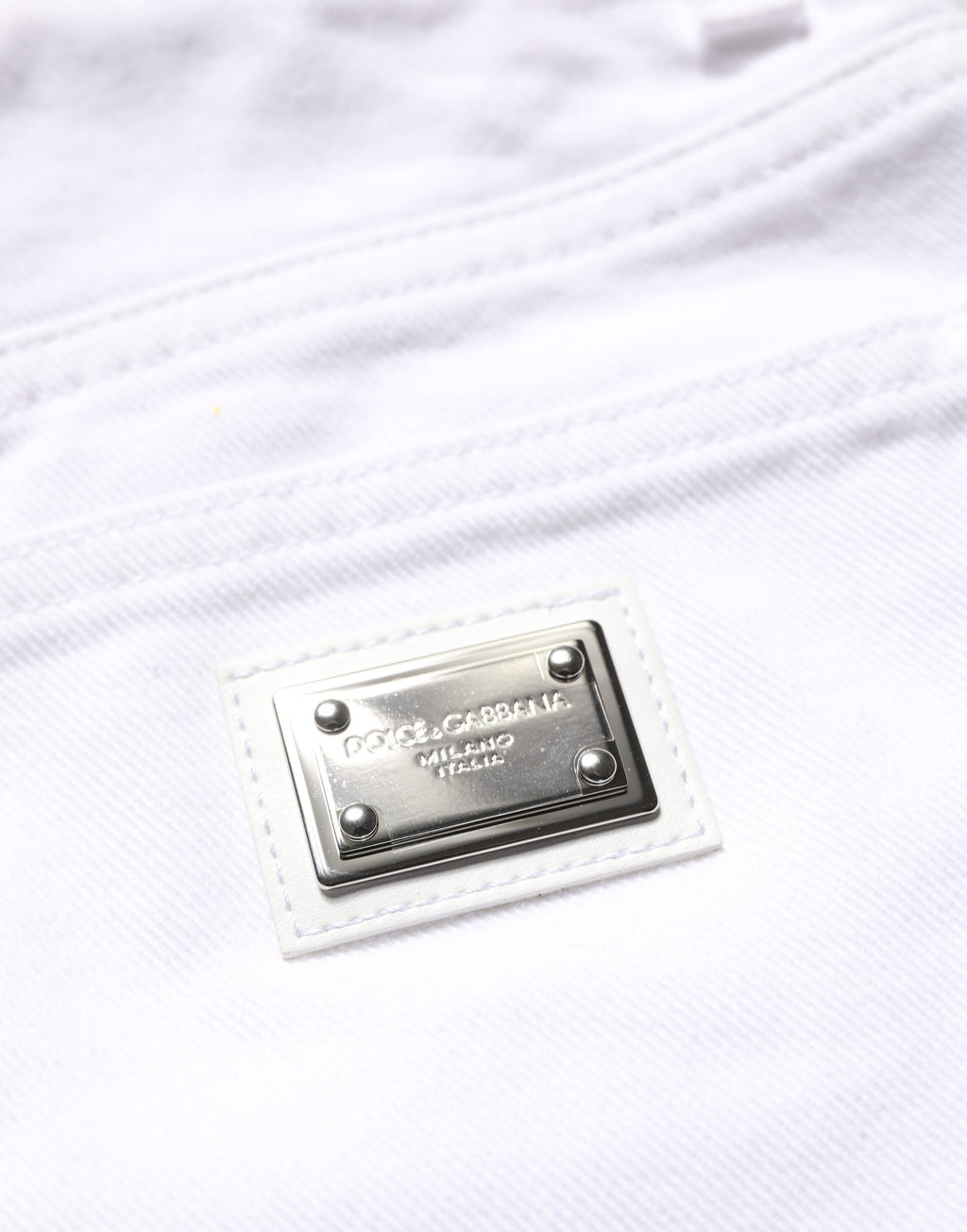 White Cotton HighWaist Denim Hotpants Shorts