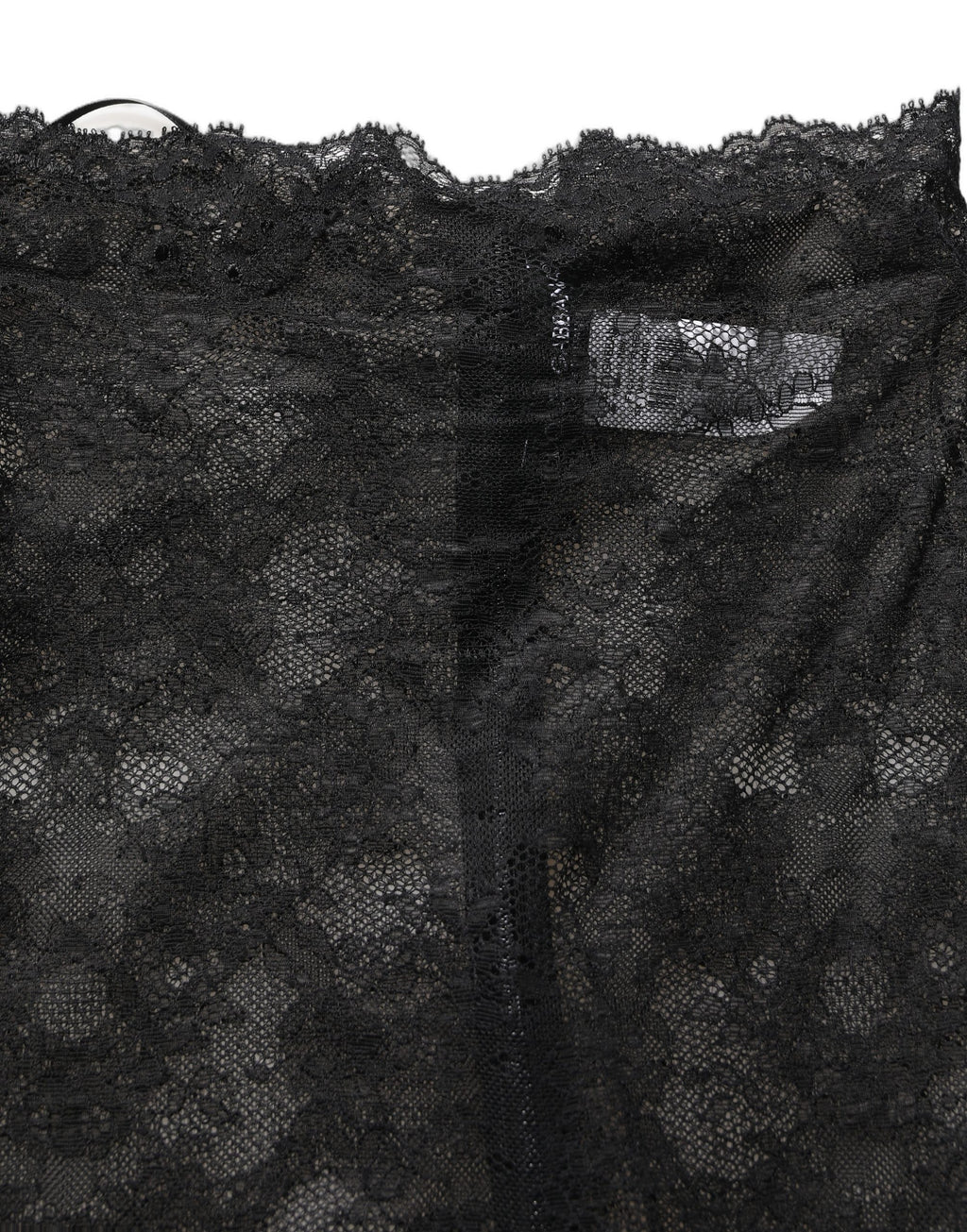 Black Floral Lace High Waist KneeLength Skirt