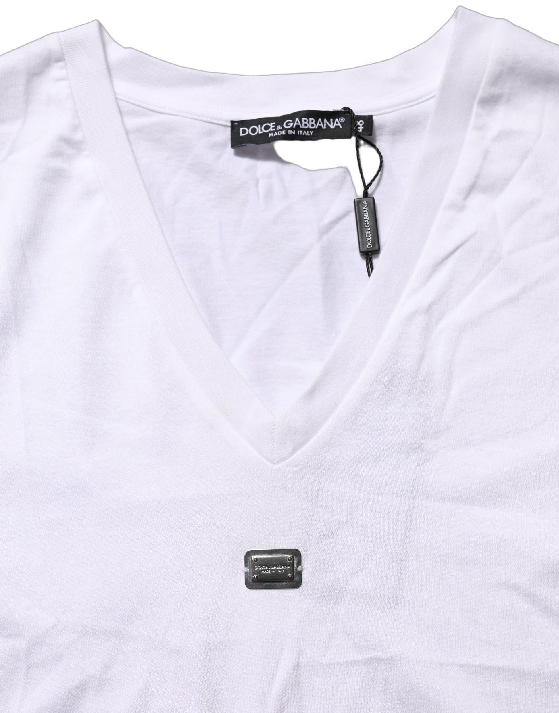 White Logo Embroidered TieWaist Cropped Top