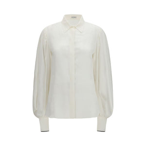 White Silk Blouse