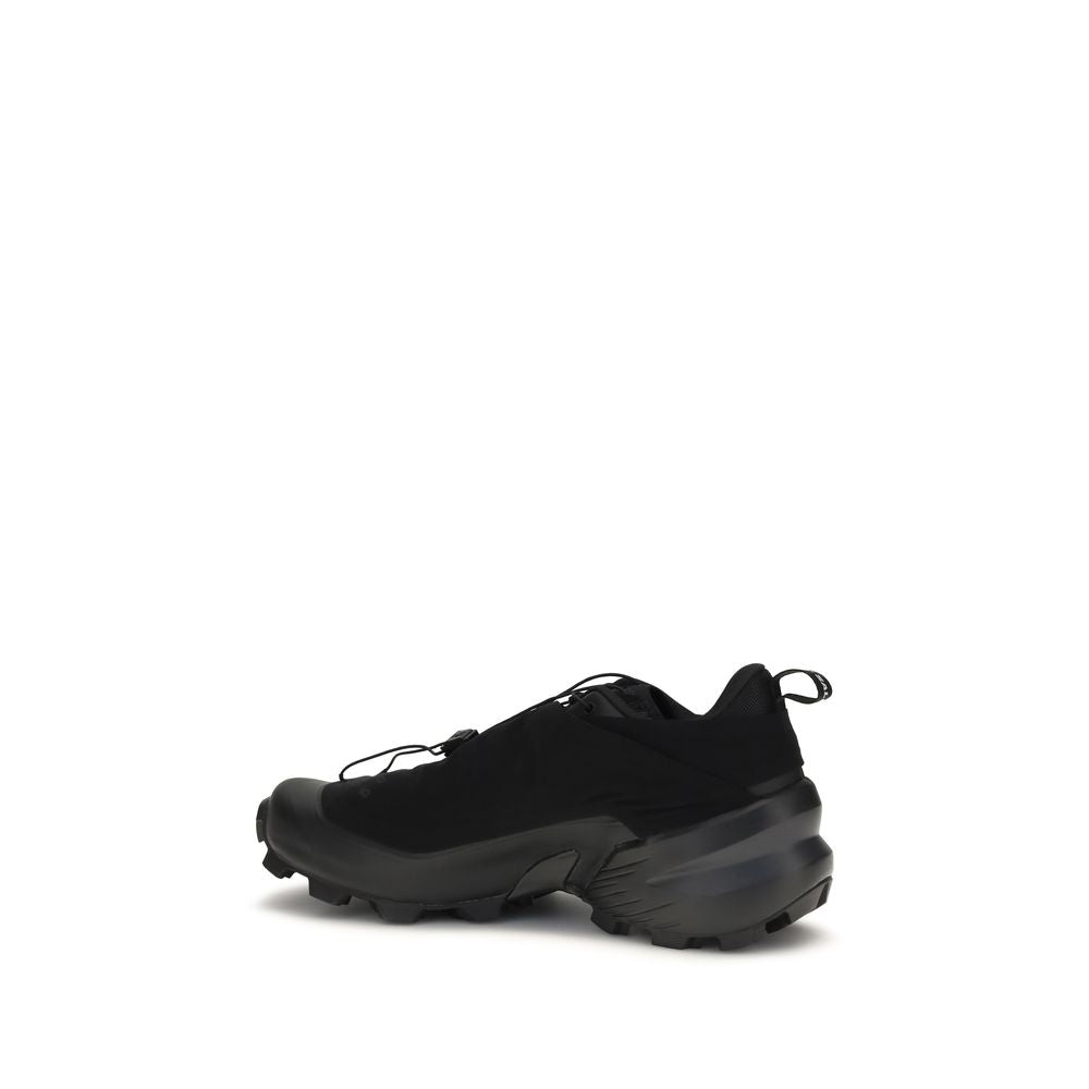 Black Polyester Athletic Sneakers