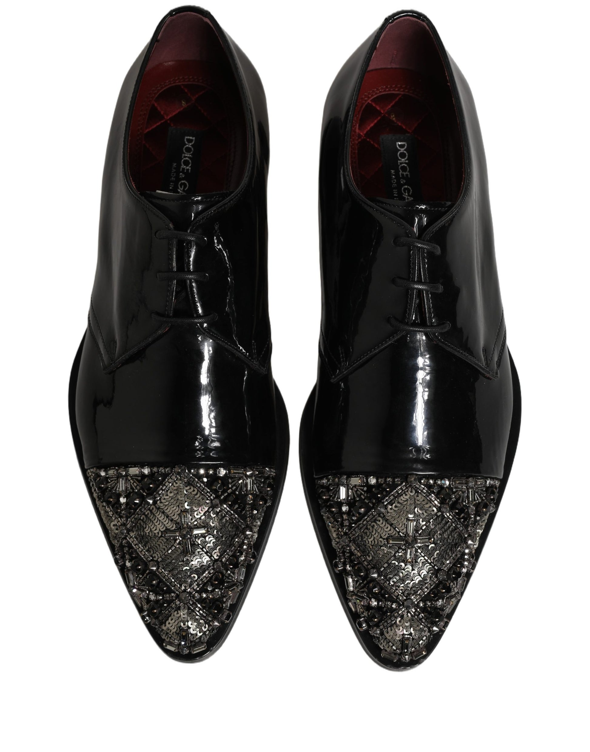 Black Embellished Men Derby Dress Formal Shoes