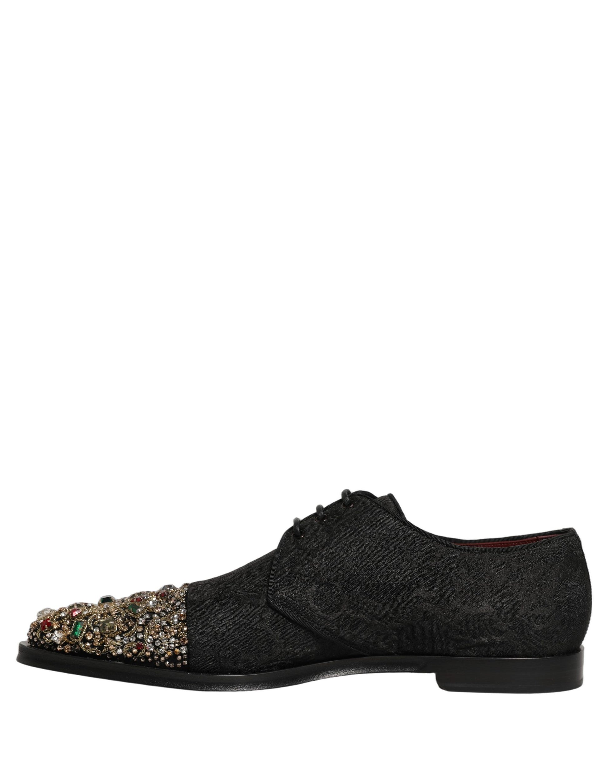 Black Embellished Men Derby Dress Formal Shoes