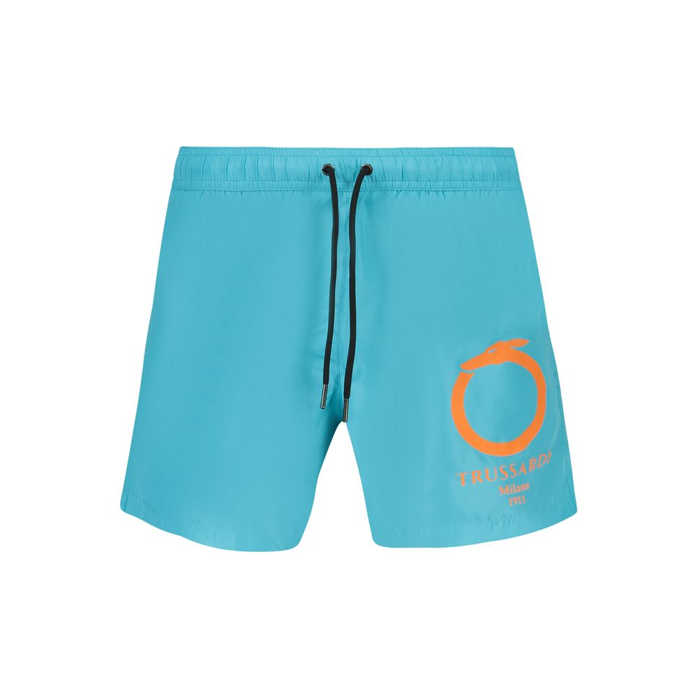 Azzurro Polyester Men's Swimwear