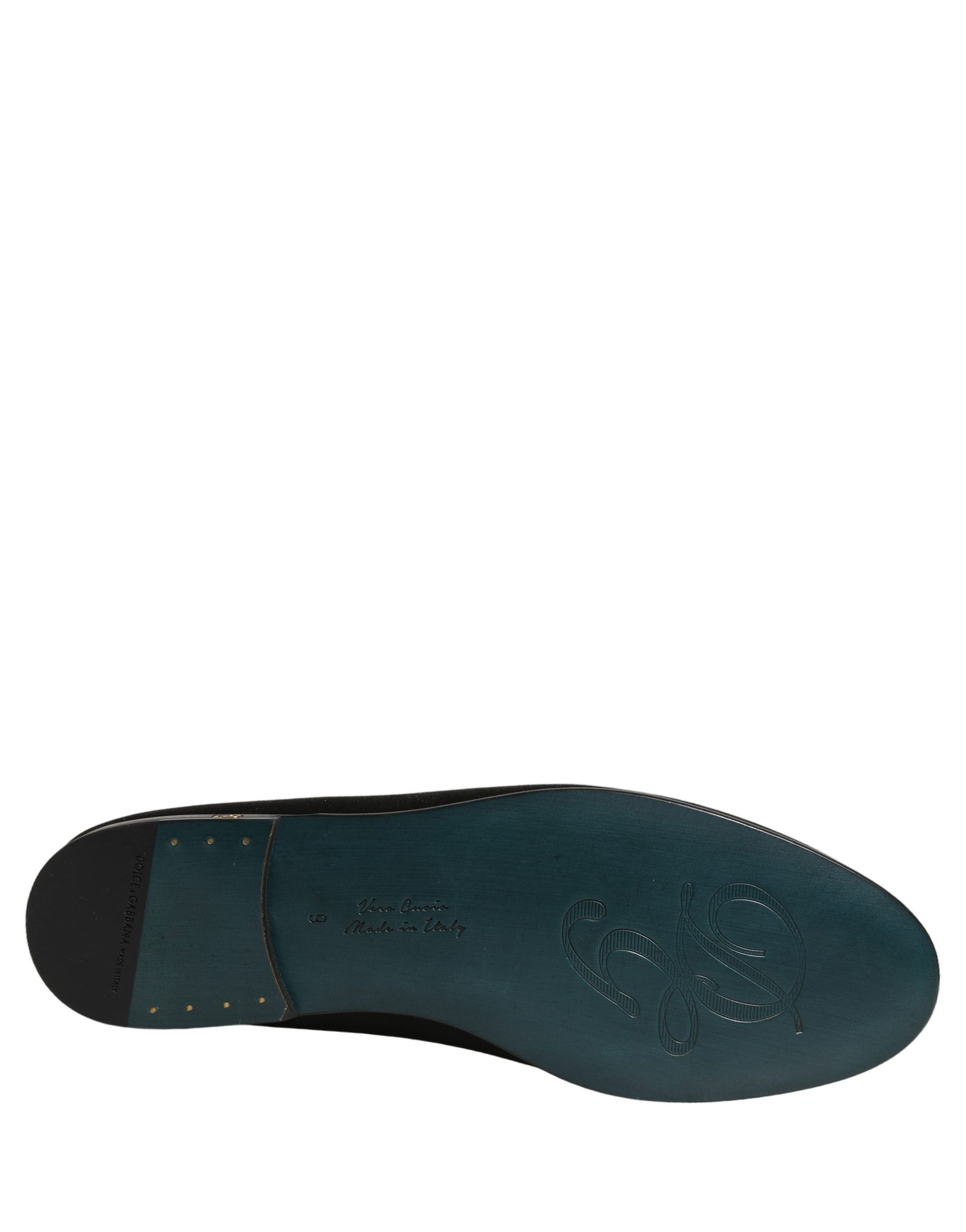 Black Satin Logo Slip On Flats Loafers Shoes