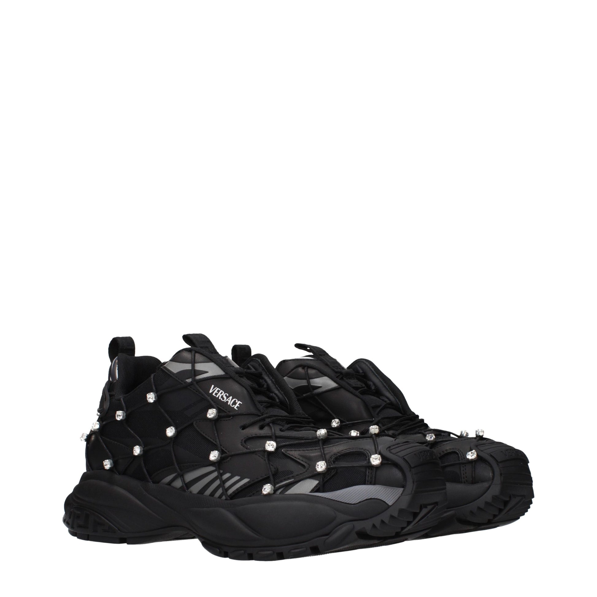 Black Fabric Sneakers