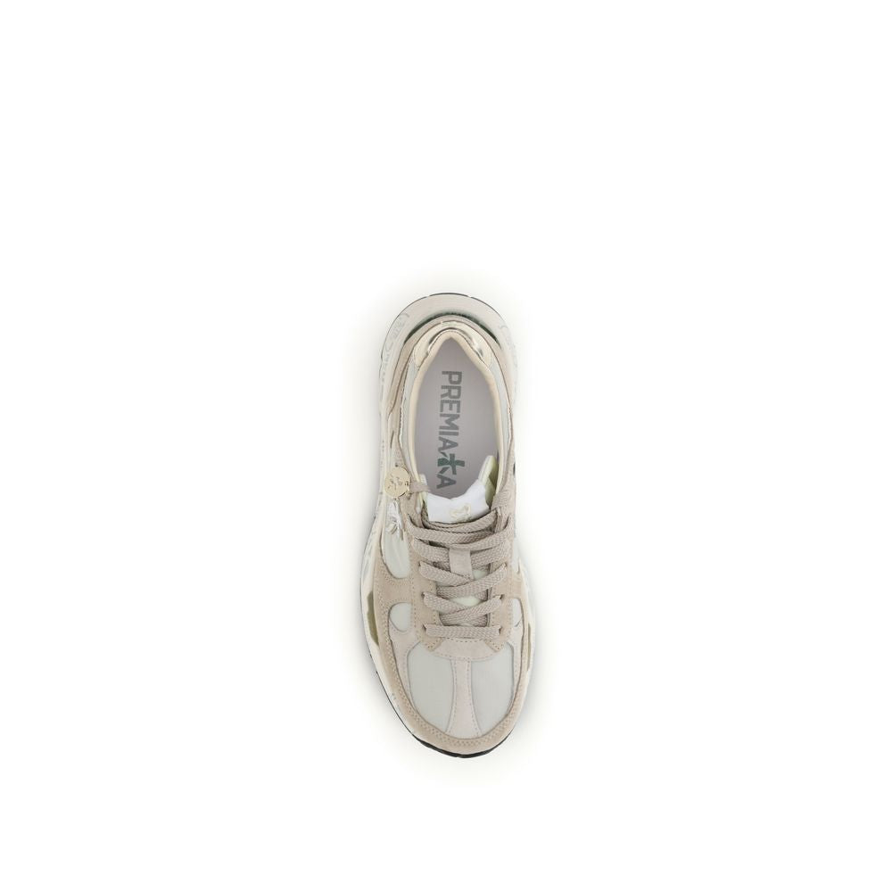 Beige Polyamide Athletic Sneakers