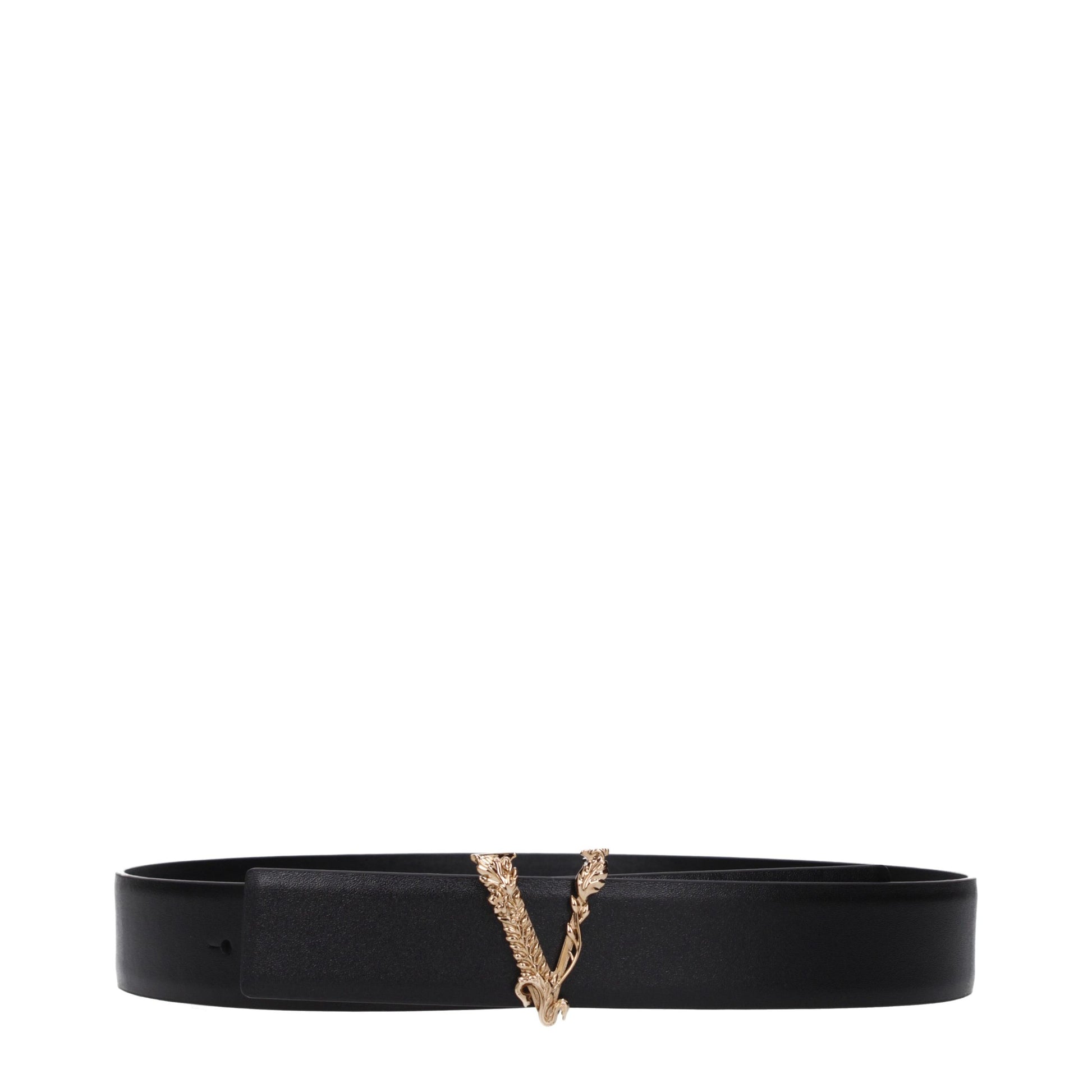 Black Leather Regular Belt