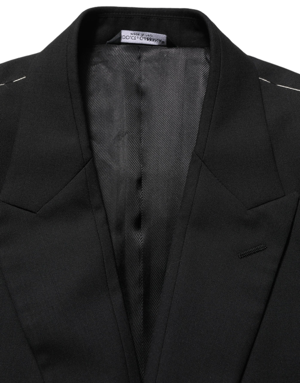 Black Wool Single Breasted Blazer Jacket