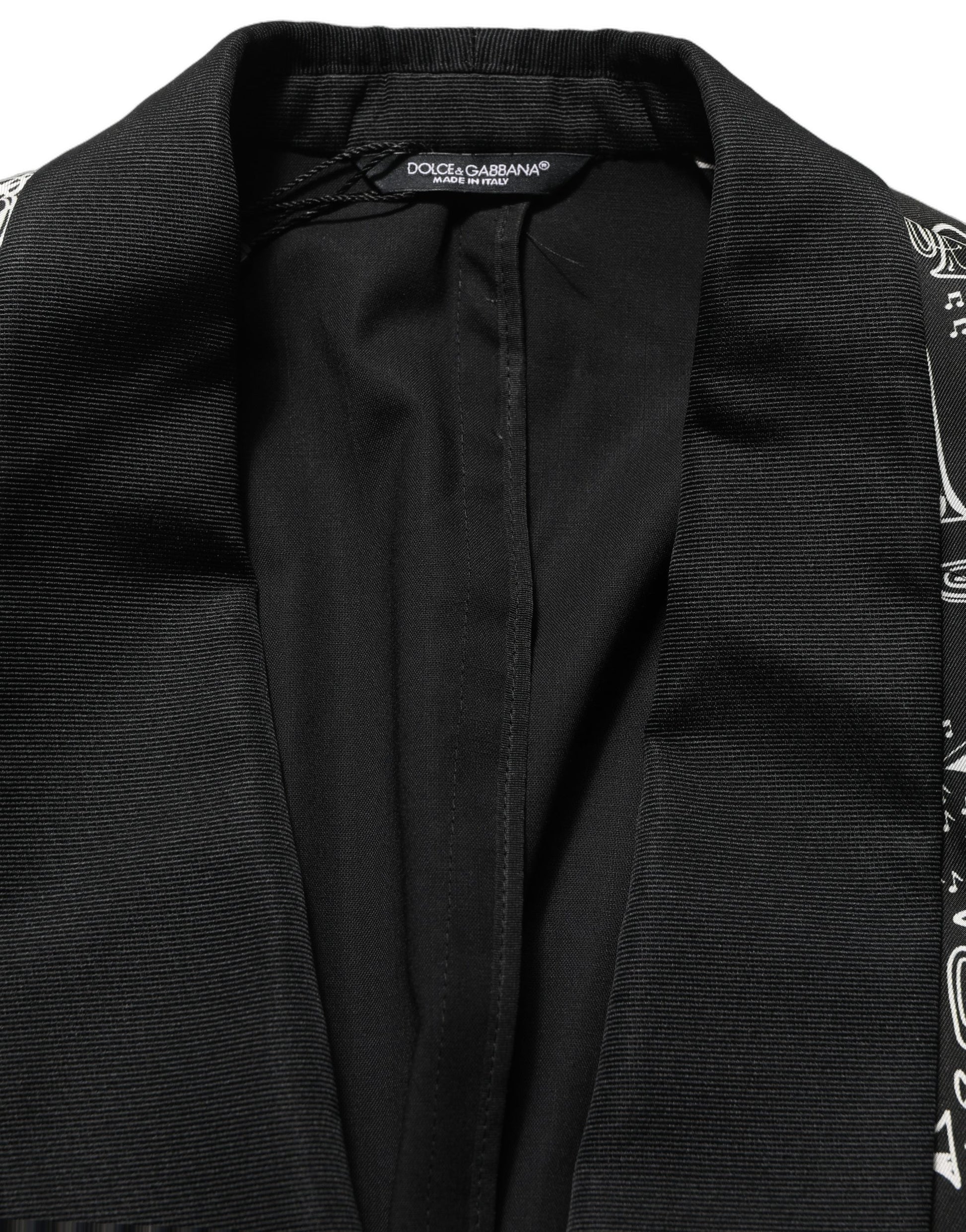 Black Crystal Embellished Coat Blazer Jacket